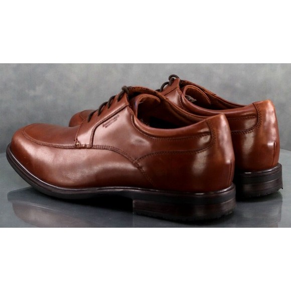 Rockport Hydro Shield Men\'s Apron Toe Oxfords Dress Shoes Size 12 Brown EUC main image 5